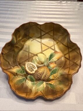 Vintage ‘Nippon Hand Painted’  Nut Bowl in Warm Earth Tones